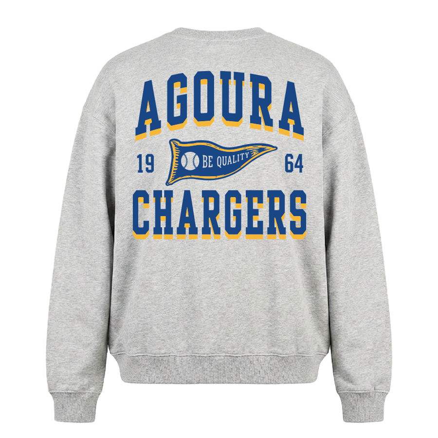 Chargers "Be Quality" Pennant Crewneck