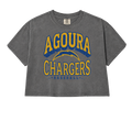 Vintage Baseball Lightning Crop Tee - Pepper