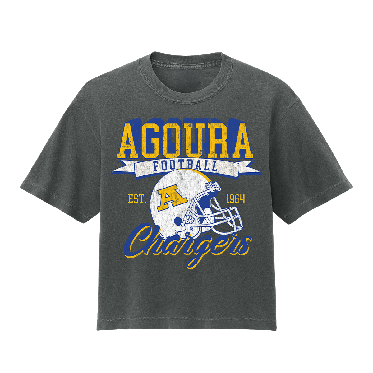 Vintage Chargers Helmet Crop Tee
