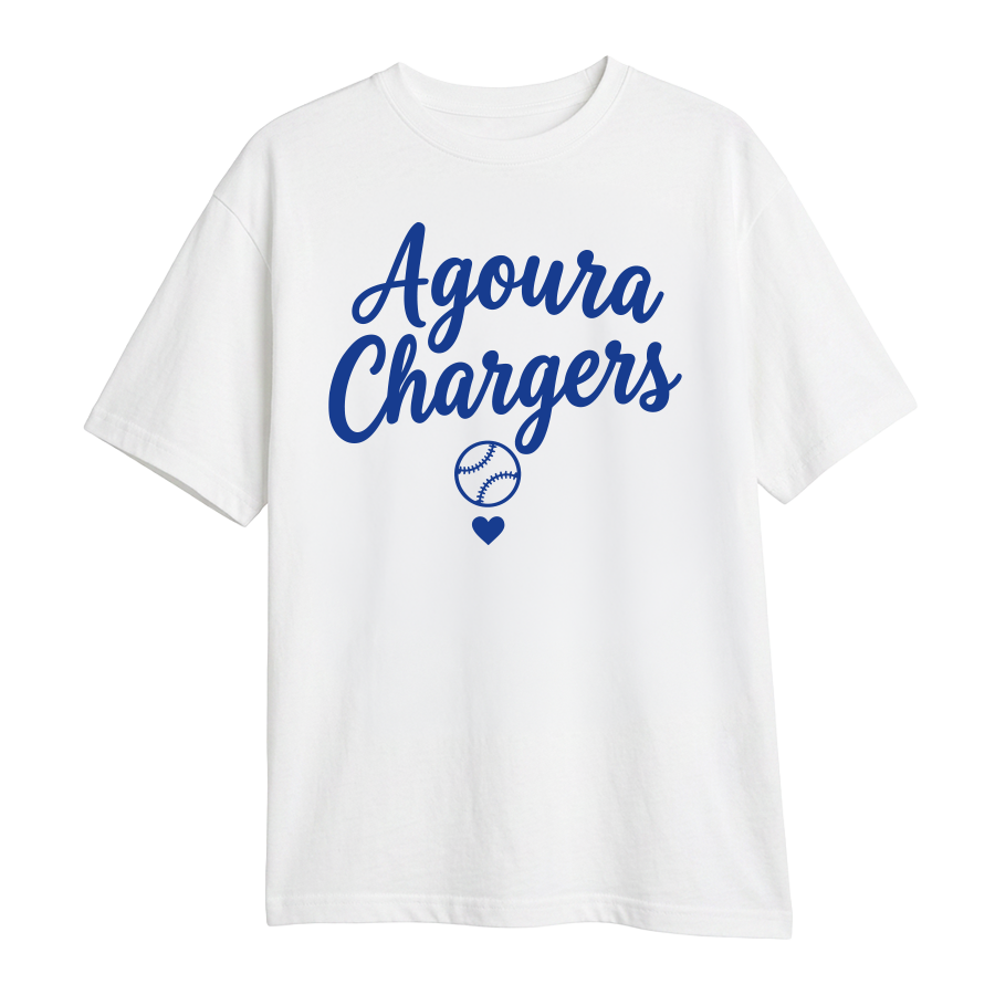 Agoura Chargers Baseball Love Tee