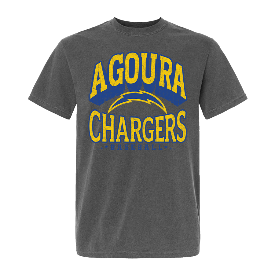 Vintage Baseball Lightning Tee - Pepper
